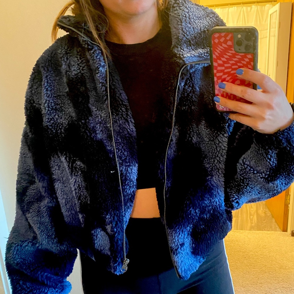 Urban outfitters Sherpa tie dye jacket